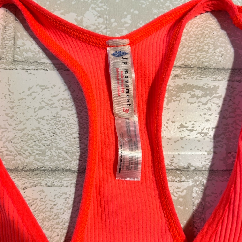 Free People Neon Ribbed Racerback Bra/Top - Picture 3 of 5
